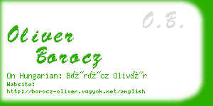 oliver borocz business card