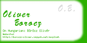 oliver borocz business card